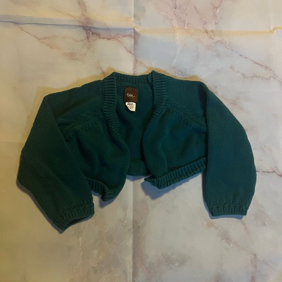 Tea Collection Other - Teal Knit Bolero Cardigan Tea Collection 6-12 mo